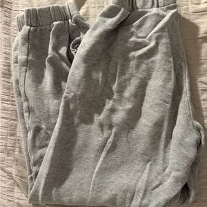 Brandy Melville Light Gray Cozy Track Joggers